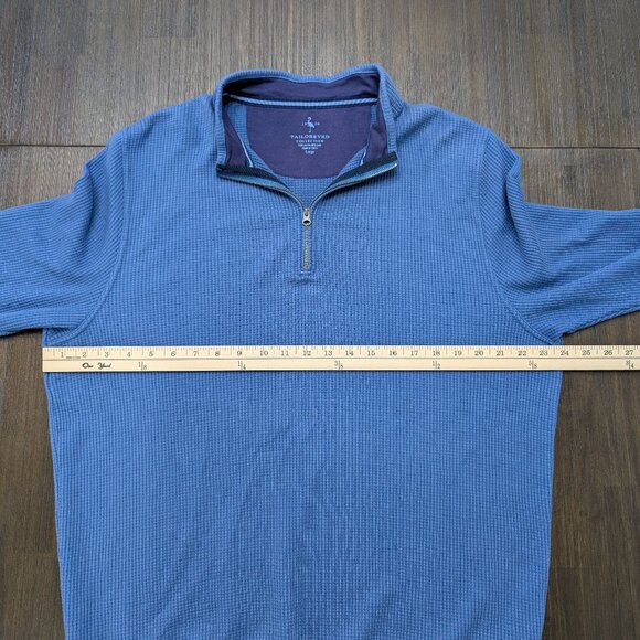 Tailorbyrd | Men's Large Blue Quarter-Zip Sweater - Picture 5 of 5